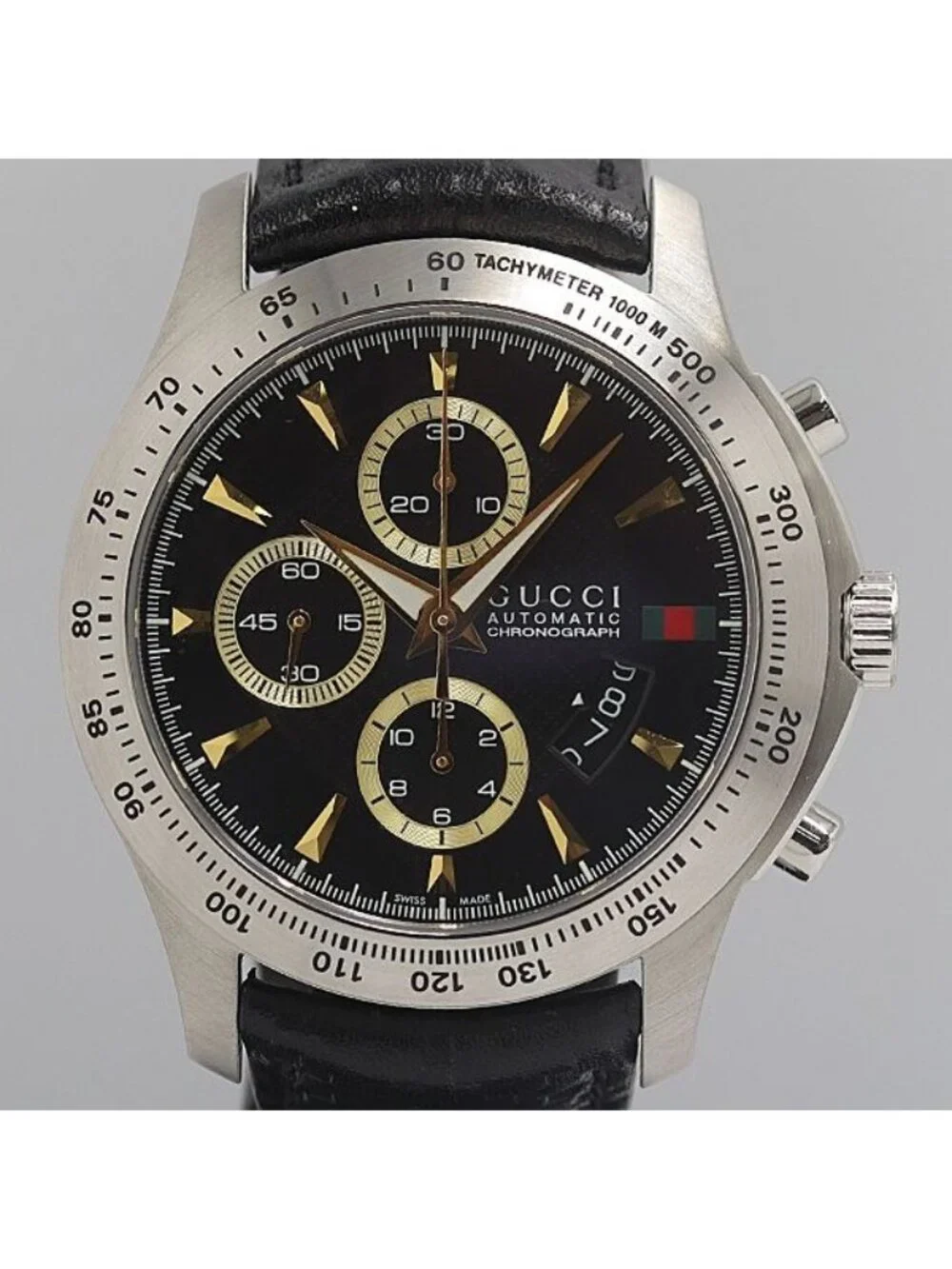 Gucci 126.2 Automatic Black Dial Chronograph Date Watch
